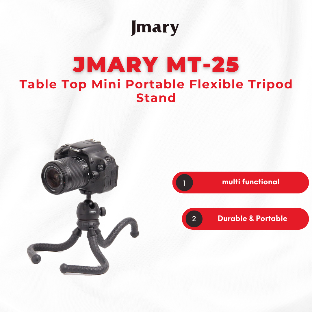 Jmary MT-25 Table Top Mini Portable Flexible Tripod Stand