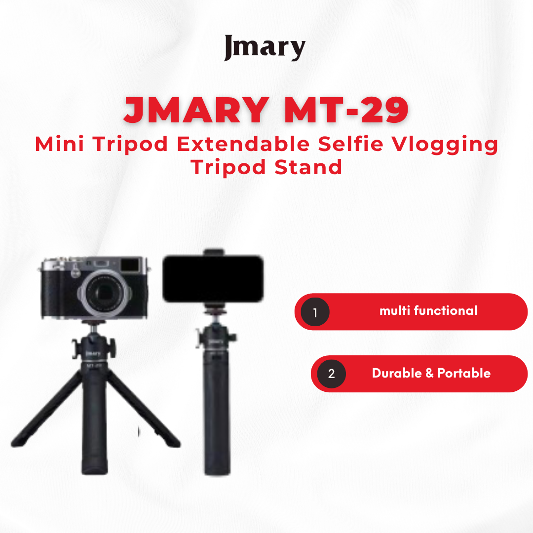 Jmary MT-29 Mini Tripod Extendable Selfie Vlogging Tripod Stand