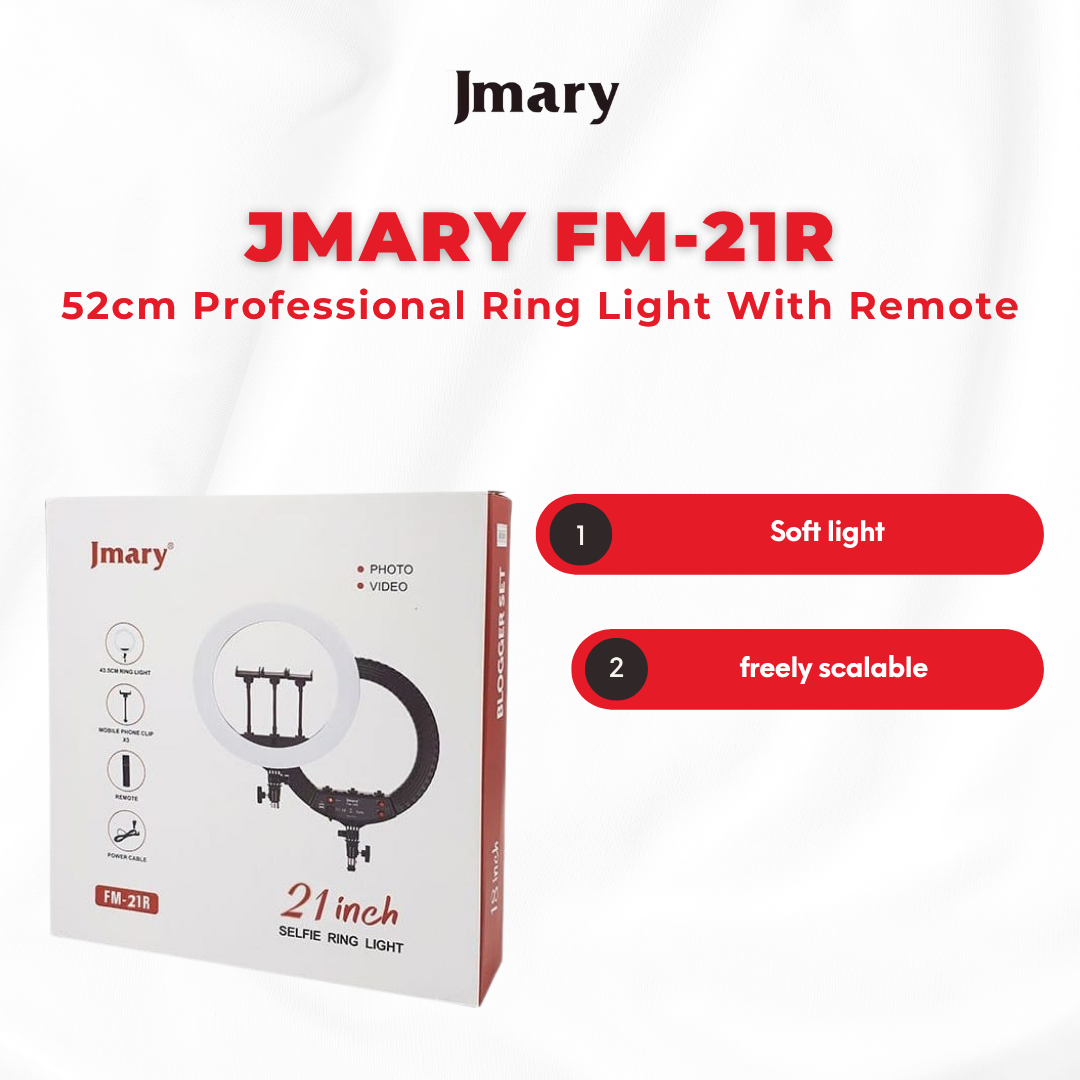 Jmary FM-21R - 52cm Professional Ring Light With Remote