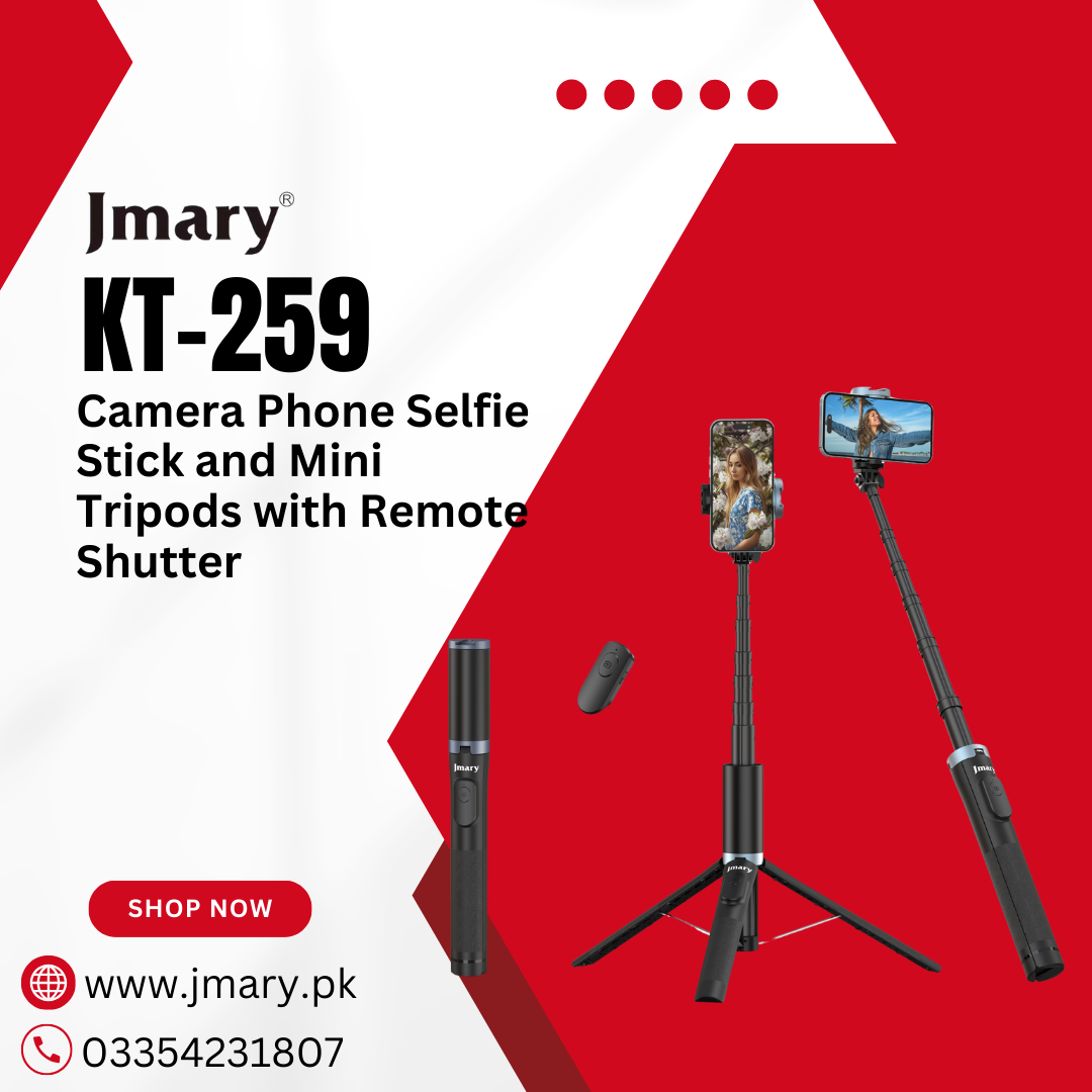 Pocketflex Mini Tripod & Selfie Stick - Bluetooth 5.2 Remote, 360° Rotation, Extends To 36cm, Holds 2kg