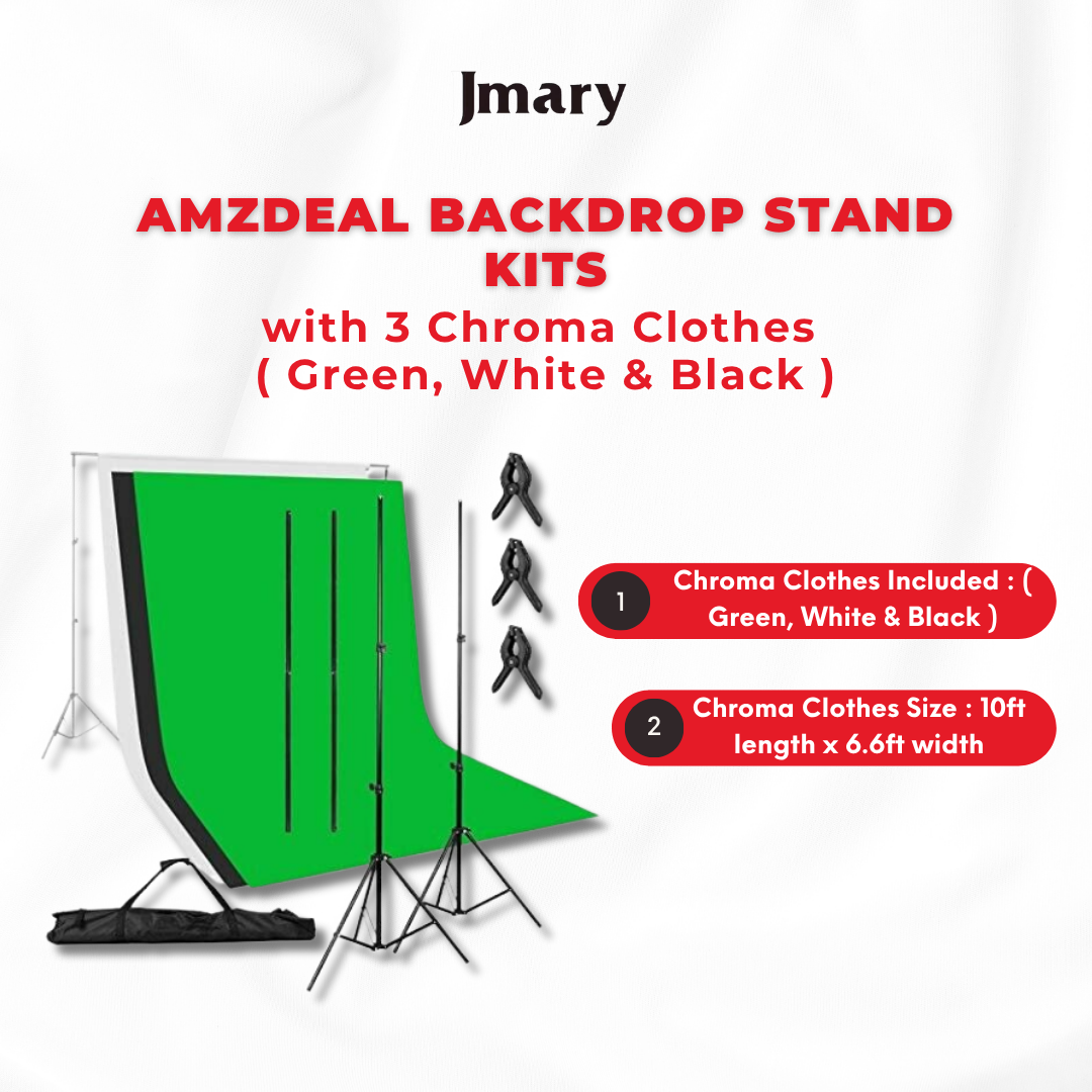 Backdrop Stand Kits with 3 Chroma Clothes