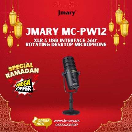 Jmary MC-PW12 XLR & USB Interface 360° Rotating Desktop Microphone