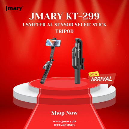 Jmary KT-299 Rotation Smart Tripods Al Face Sensor Selfie Stick Tripod Upto 1.8 Meter long 360° Horizontal