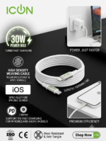 iCON IP90 30W USB-C to Lightning Fast Charging Cable (1M) - Image 2