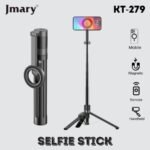 Jmary KT-279 MagSafe Selfie Stick Tripod with Detachable Remote (60" / 154cm Extension) - Image 2